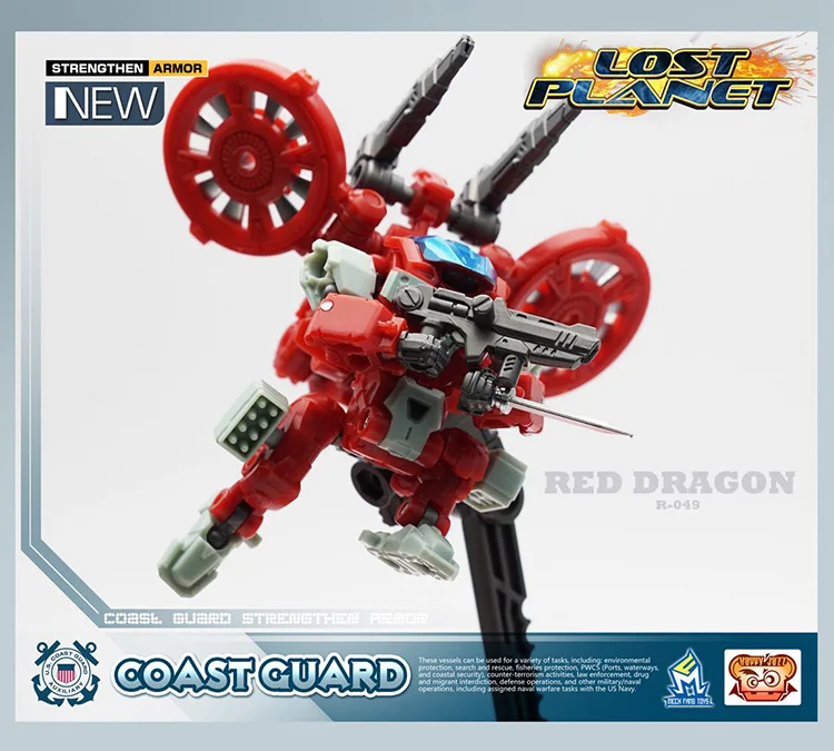 [Show. Z Store] MechFansToys Mech Fans Toys MFT Lost Planet Coast Guard CG01 White Shark & CG02 Red Dragon Action Fig|Наборы для