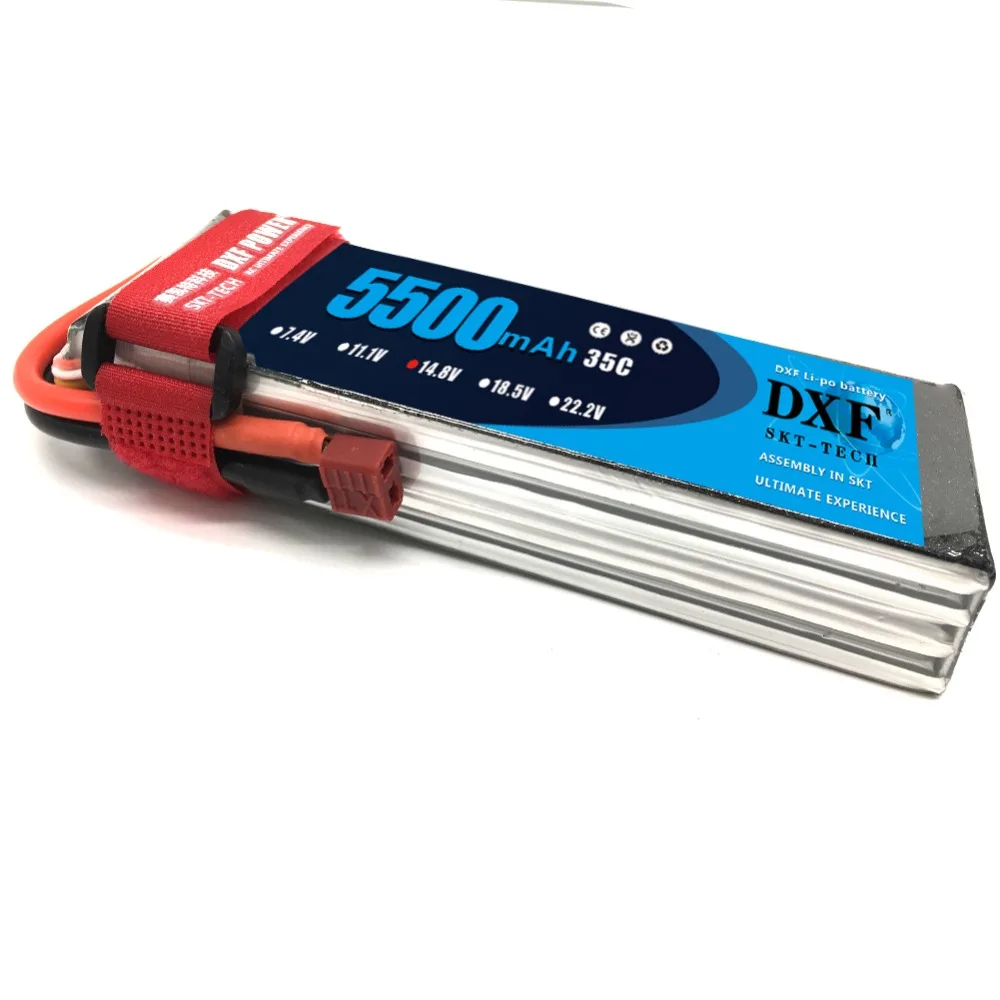 DXF аккумуляторная Lipo батарея 14 8 V 5500mAh 4S 35C XT60 разъем Bateria RC автомобиль Лодка