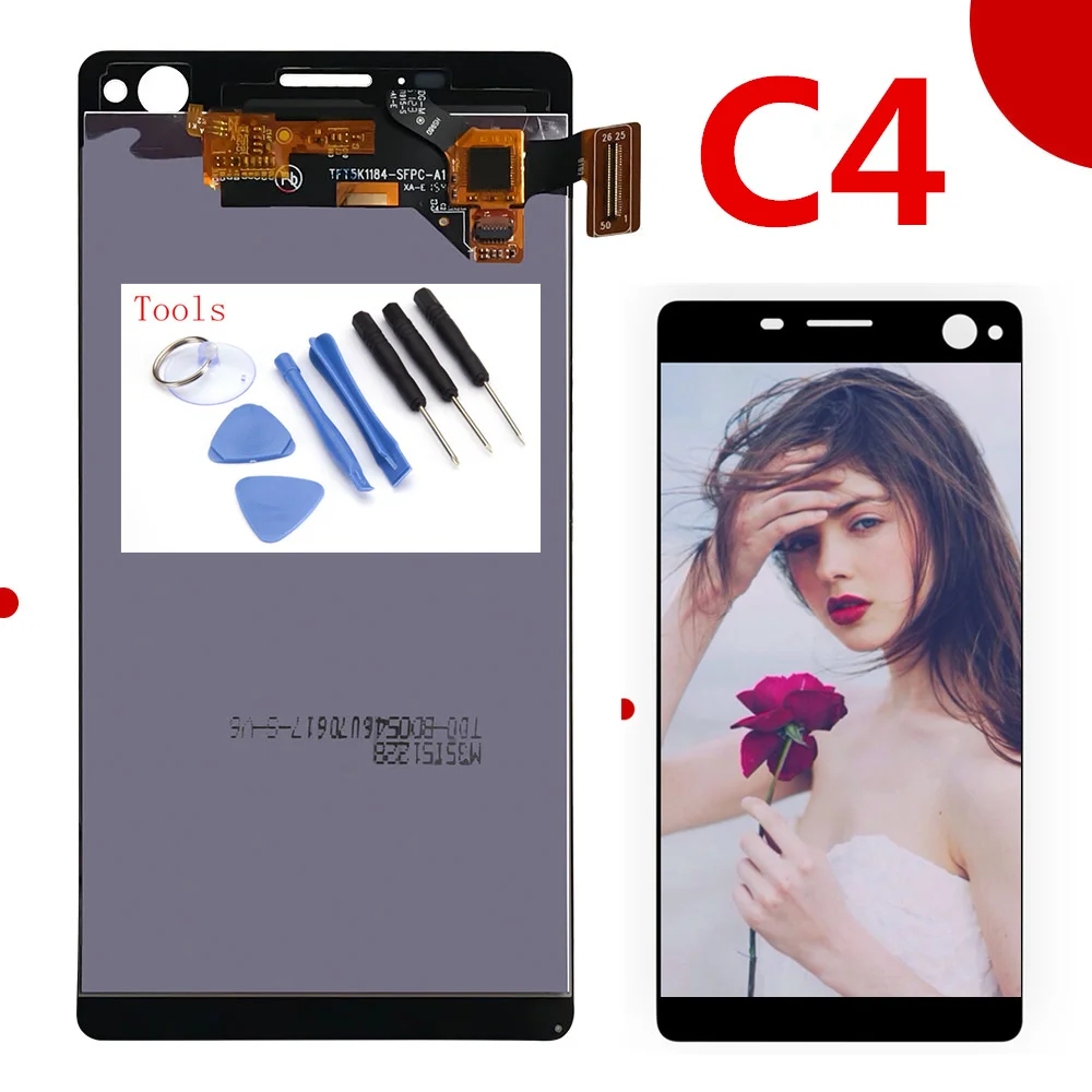 Оригинальный дисплей 5 дюйма для Sony Xperia C4 с сенсорным экраном дигитайзер LCD E5303 E5306