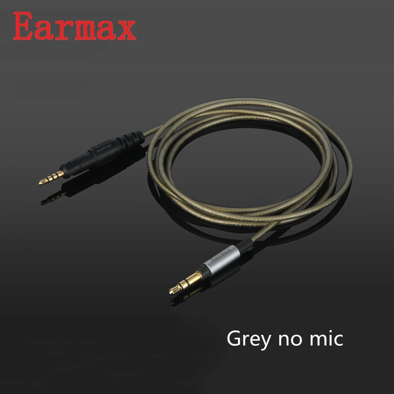 Earmax 3 5 мм до 2 HIFI посеребренный Замена провода кабель для наушников ATH-M40x ATH-M50x ATH-M70x