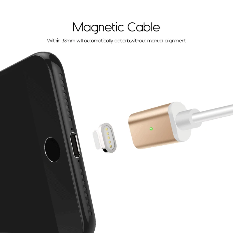 Магнитный зарядный кабель USB Type C/IOS/Micro usb светодиодный нейлоновый Плетеный провод