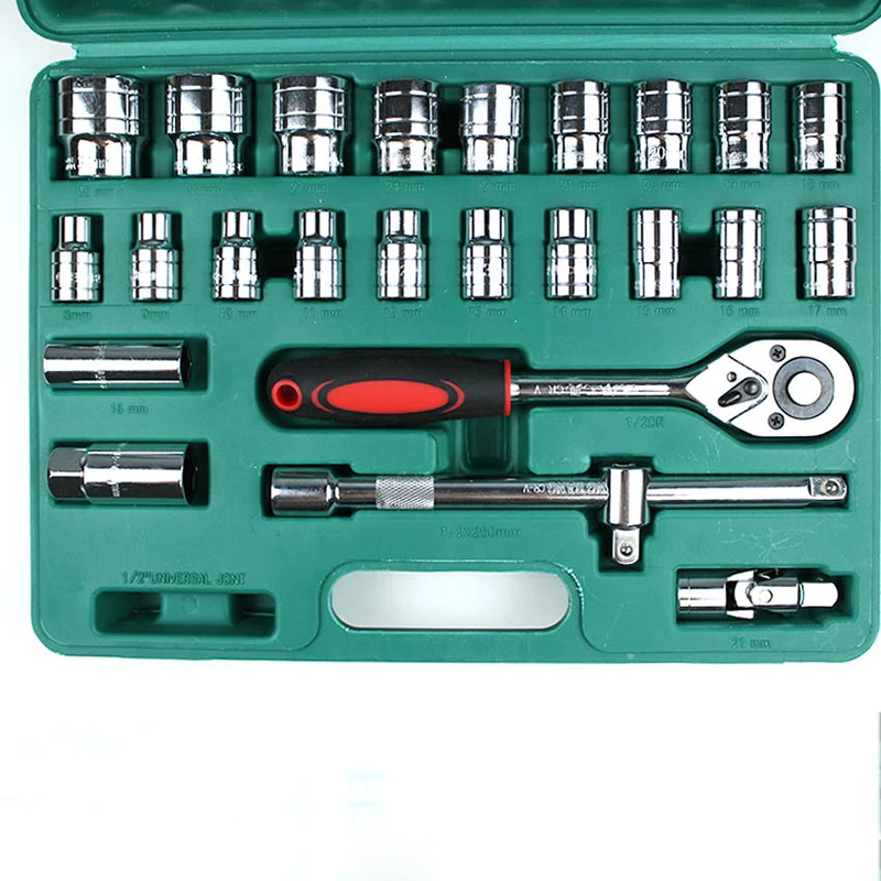 

37pcs Car Repair Torque Wrench Tool Combination Tool Set Mechanics Hand Tool Kits Ratchet Socket Spanner