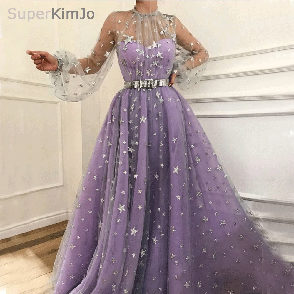 Купить на aliexpress Платье для выпускного SuperKimJo, лавандовое, с раскле...