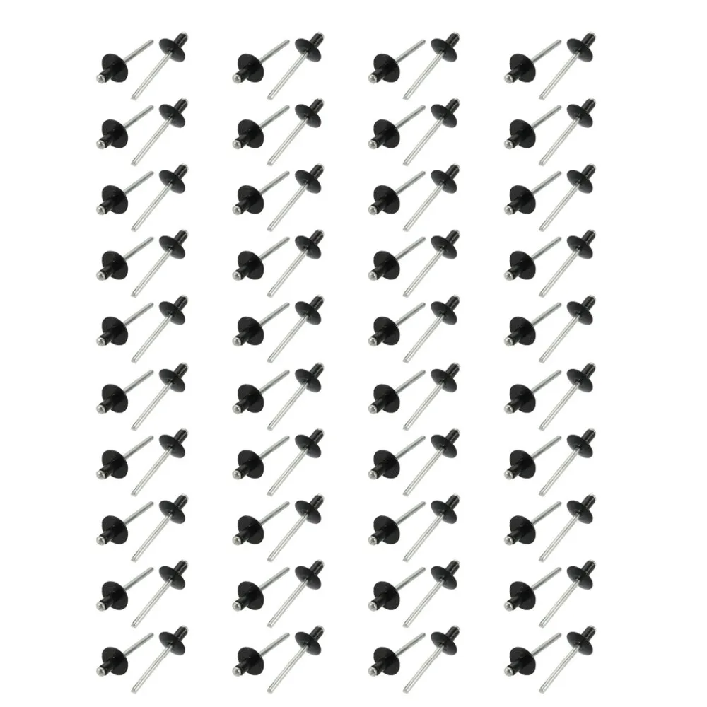 80Pcs Blind Rivets 4.8x8/12/14/16mm Aluminum Open End Large Flange Rivet Fasteners For Aircraft Machines Furniture Hardware |