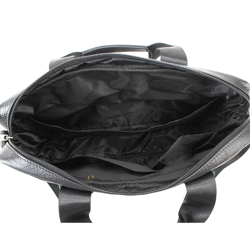 CROSS OX Кожаный портфель для мужчин Сумка из натуральной кожи Черный HB373|genuine leather men