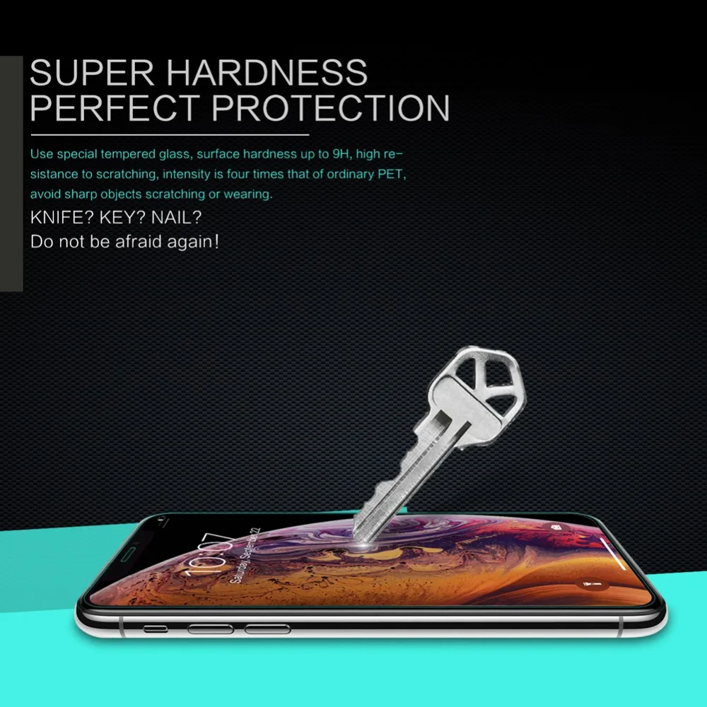 Защитная пленка для экрана iphone xs max 6,5 дюймов NILLKIN Amazing H/H+ PRO 9H 2.5D Закаленное стекло для iphone xsmax glass