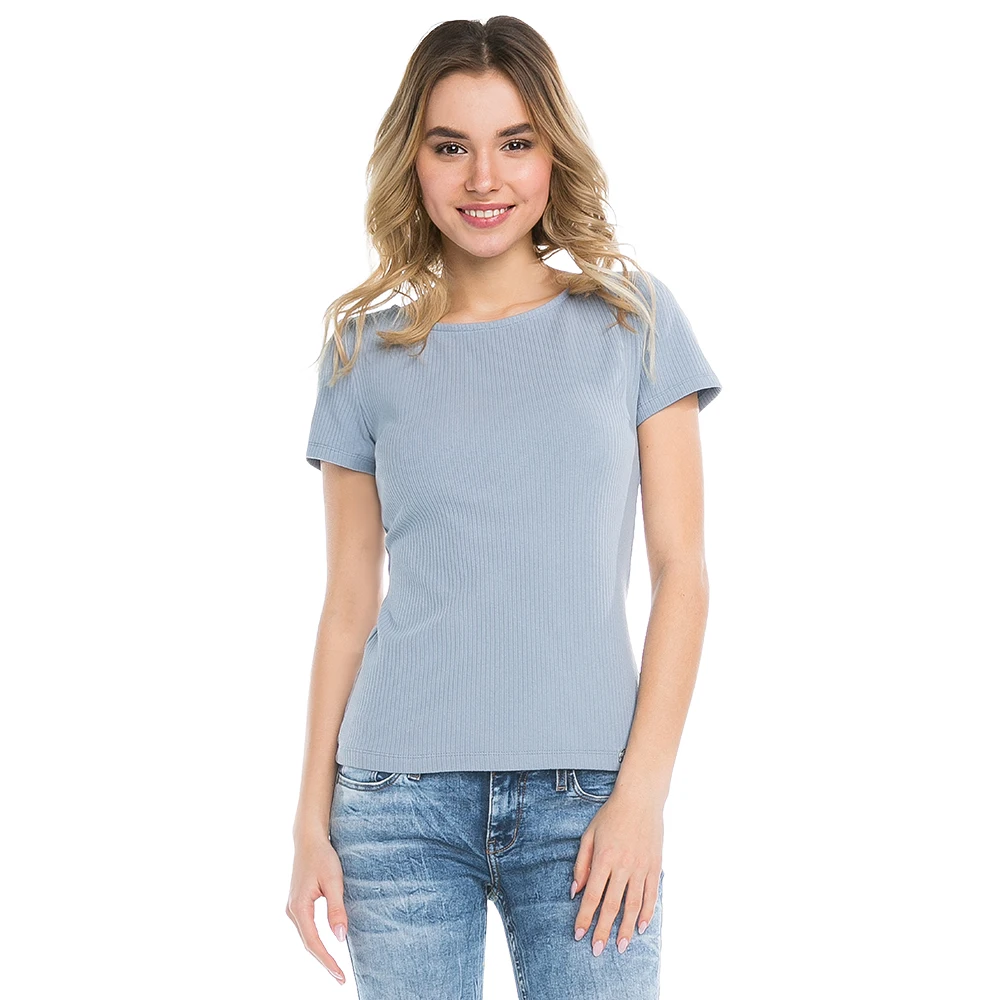 Футболка в рубчик Gloria jeans женская GKT001337|t shirt|jeans t shirtt shirts for women |