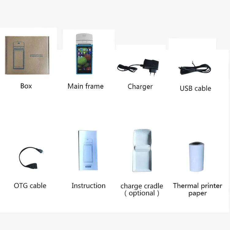 Android мобильный ручной pos терминал PDA с термопринтером|pos printer thermal|thermal mobile printerthermal