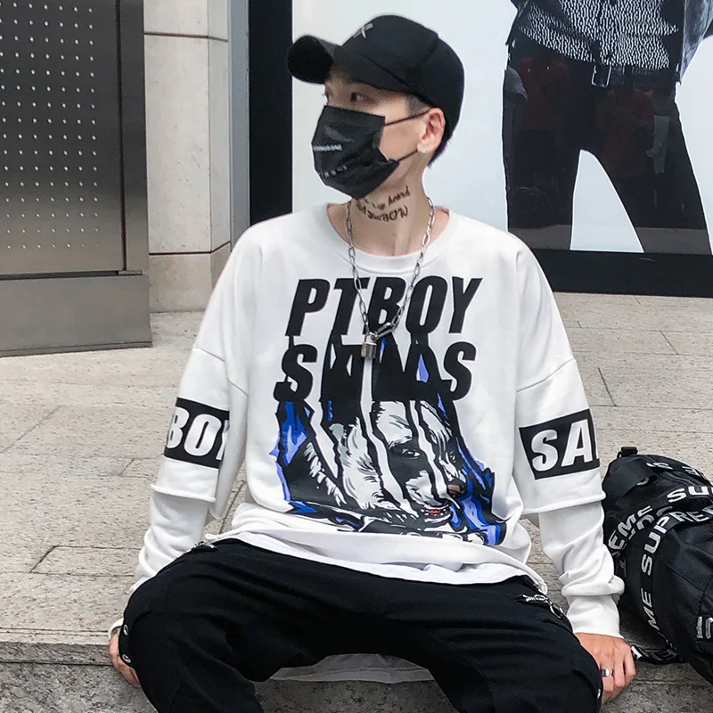 Прямая поставка 2018 Новая мода PTBOY SAILS с длинными рукавами Мужская крутая верхняя