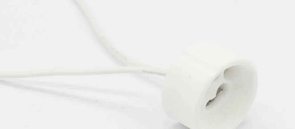 Gu10 основания светильника Gu10 держатель Белый Керамика тела розетка с 10 см кабели, провода