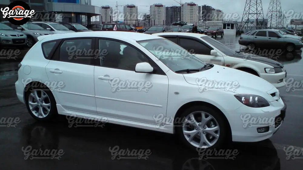 Боковые юбки чехол для Mazda 3 2003 2008 порогов дверей ABS пластиковые колодки комплект