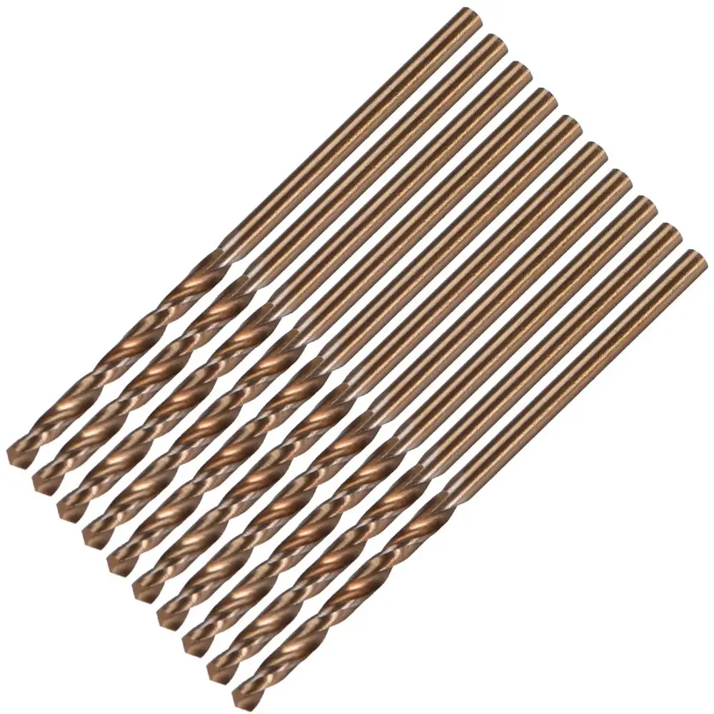 

Uxcell 10 шт. кобальтовые сверла для металла, дерева 1,5/2/3/3.2 мм, спиральное сверло с титановым покрытием, высокоскоростное стальное Сверло HSS M35 CO