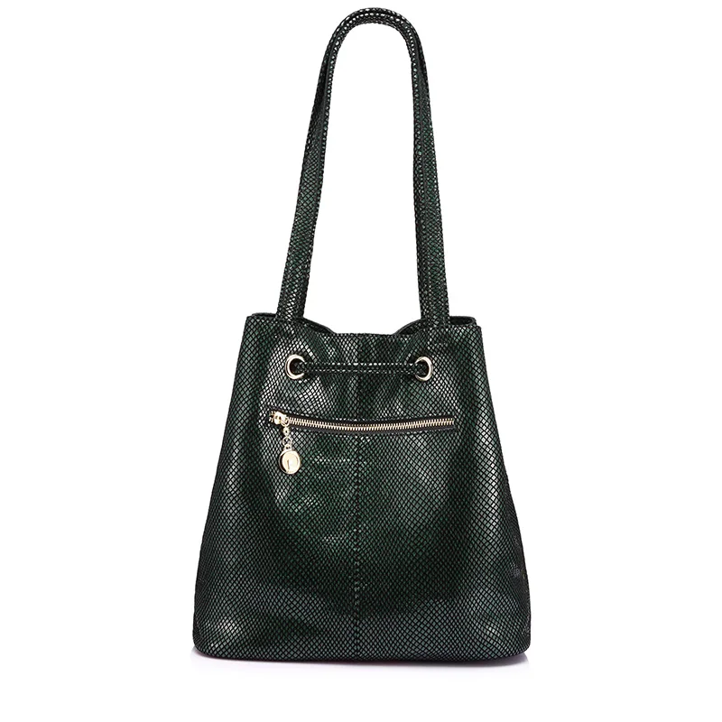 Женская большая сумка ведро из натуральной кожи REALER|bucket bag|tote bagmessenger bag |