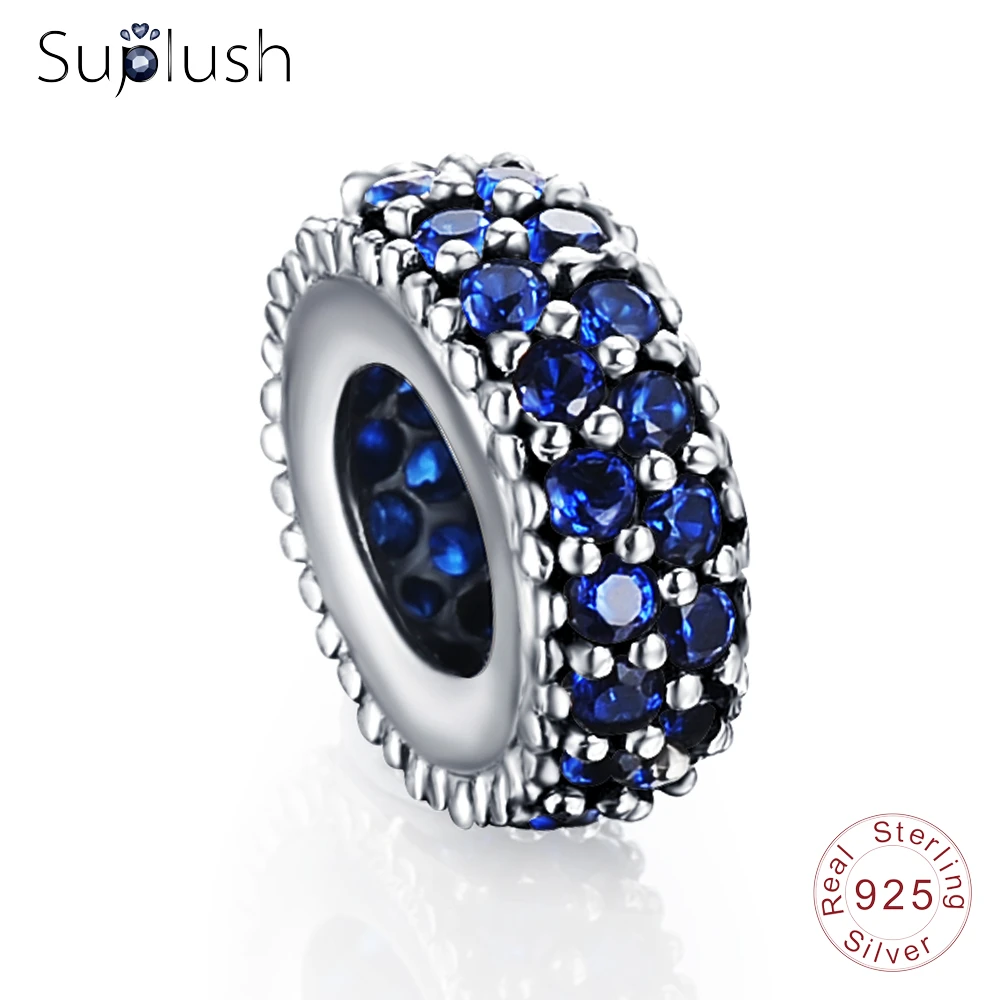 Suplush 100% 925 Серебряная Проставка Шарм бусины подходят оригинальный бренд браслет