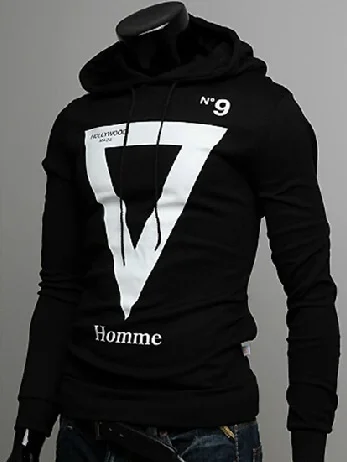 

Zogaa New brand Men fashion Inverted Triangle Printed Casual Hoody
