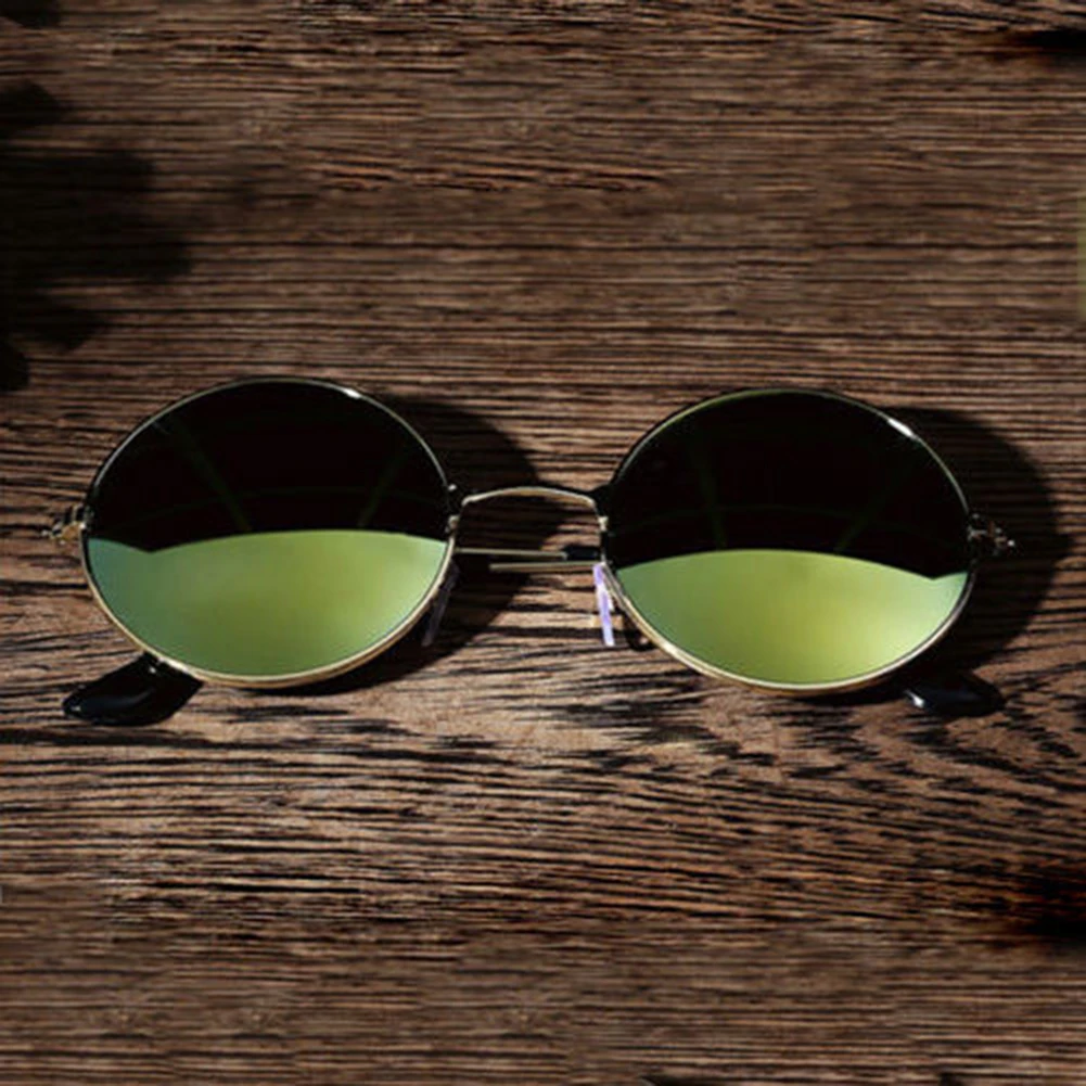 

Men's Women's Round Mirror Lens Glasses Outdoor UV Protection Sunglasses Eyewear
