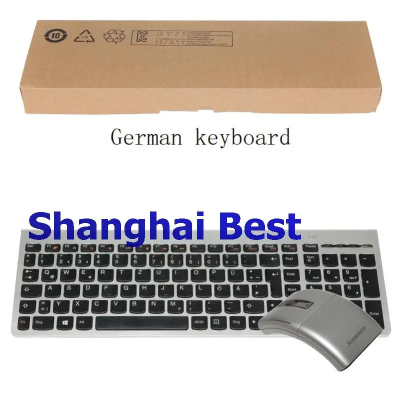 Оригинальная Беспроводная комбинированная Клавиатура Lenovo SK8861 2 4 ГГц серебристая