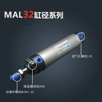 free shipping barrel 32mm bore 50mm stroke mal3250 aluminum alloy mini cylinder pneumatic air cylinder mal32 50