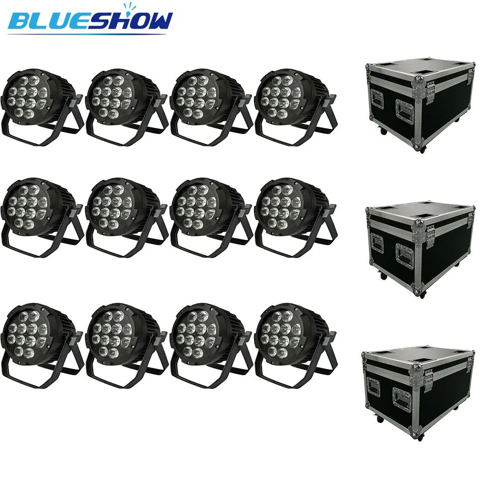 Нет налога на заказ 12 шт/flightcase открытый Par свет водонепроницаемый 12x10 Вт led RGBW 4в1
