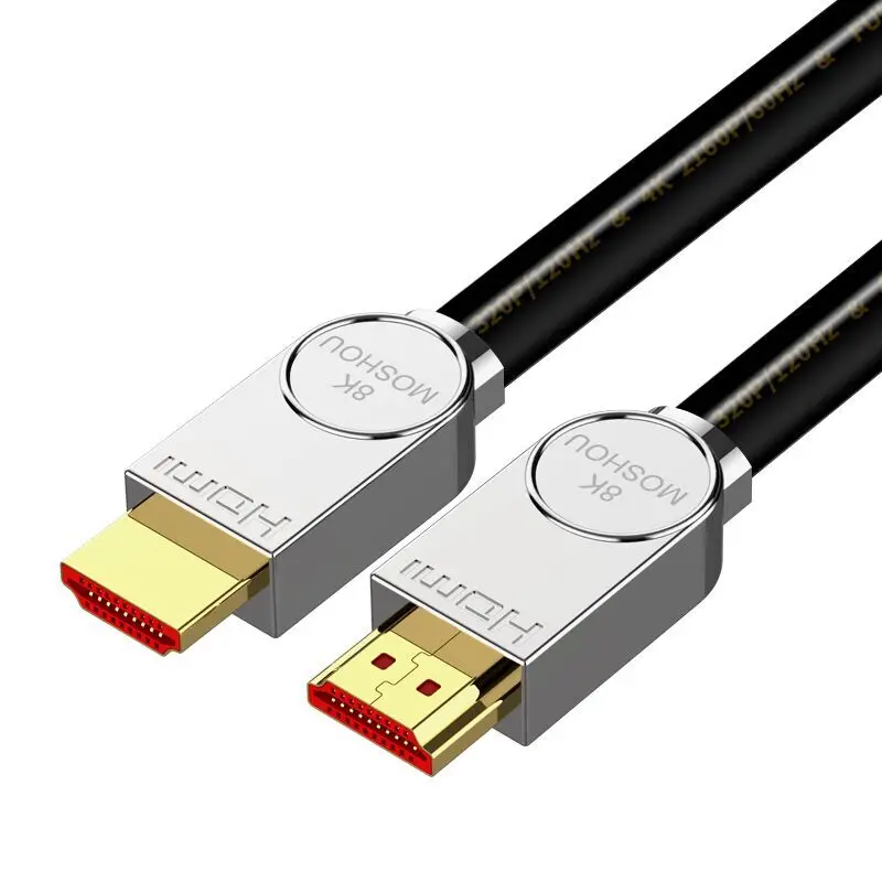 Black Кабель для HDMI 2,1 Ultra-HD(UHD) 8K MOSHOU 48Gbs с аудио и Ethernet HDMI шнур каво HDMI USB для переключателя 4K - Цвет: Black