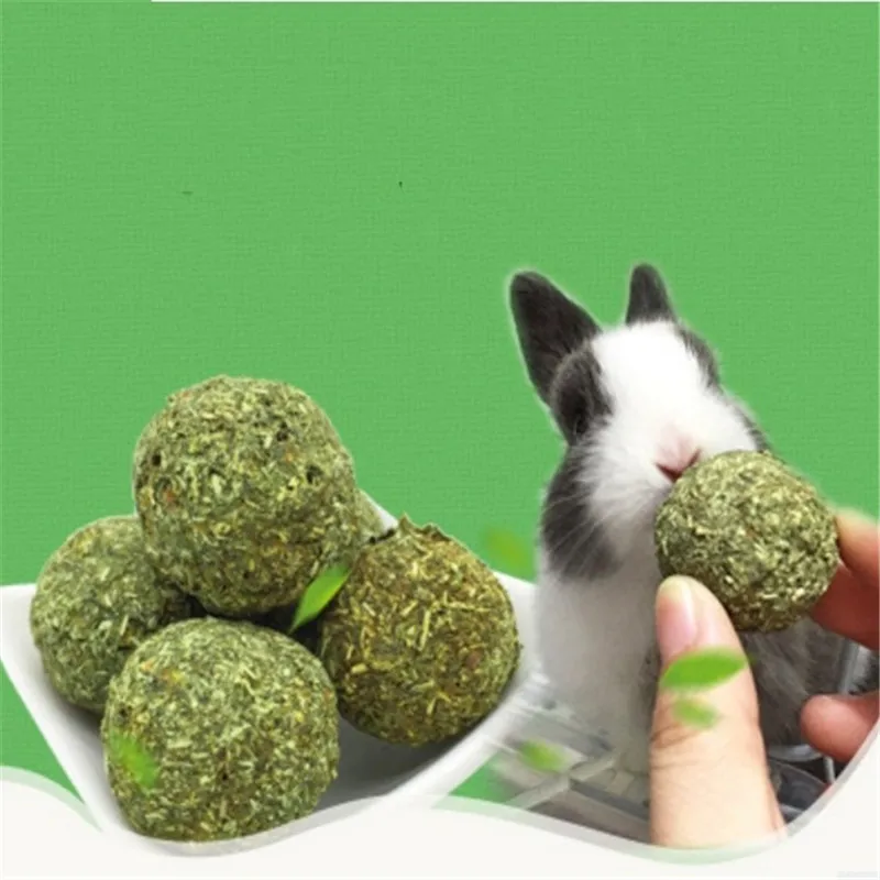 ZHPZPET Горячая 2 шт Pet зубы шлифовальный шар натуральная трава игрушки для Guniea свинья кролик Шиншилла