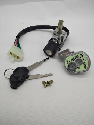 Igintion Lock A409 Ignition Switch Lock+Storage Box Lock 37mm Length 5-Wire Ignition Lock Key Set for Honda Scooter WH125T Spare Parts - Цвет: Igintion Lock