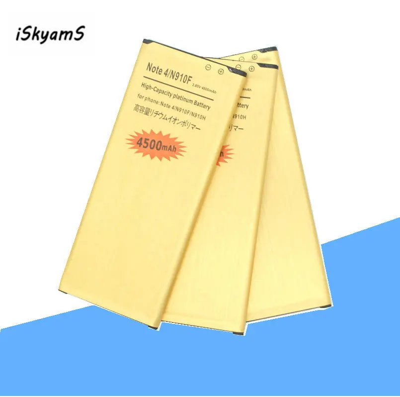 ISkyamS 3x4500 мА/ч, EB-BN910BBE Батарея для samsung Galaxy Note 4 N910H N910A N910C N910U N910F N910X N910V N910P N910R Note4