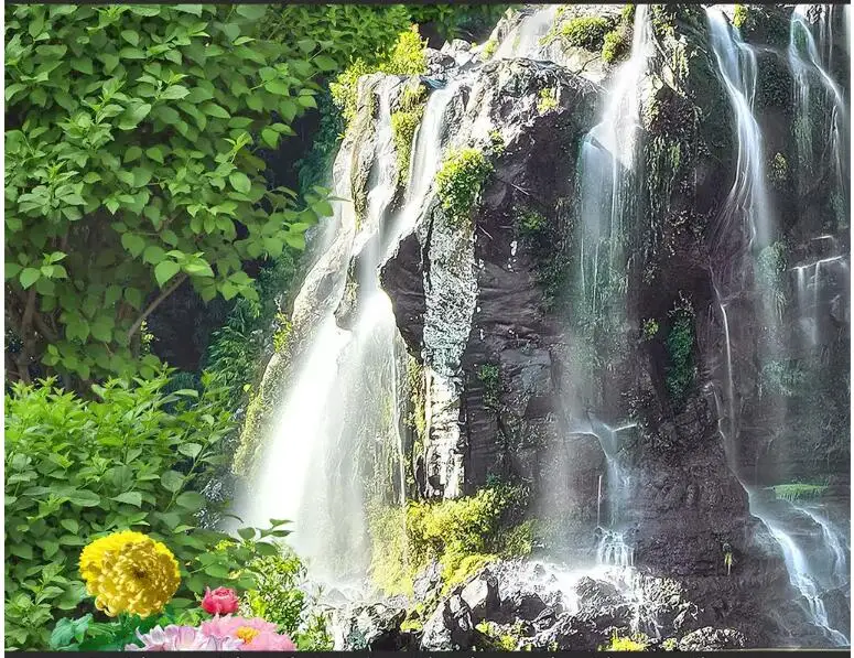 Настенные 3D-обои на заказ обои для стен с изображением текущей воды водопада