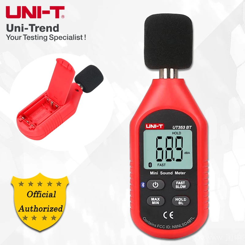 UNI T UT353BT мини Звуковой Измеритель/Bluetooth связь Промышленный/домашний шумомер ЖК