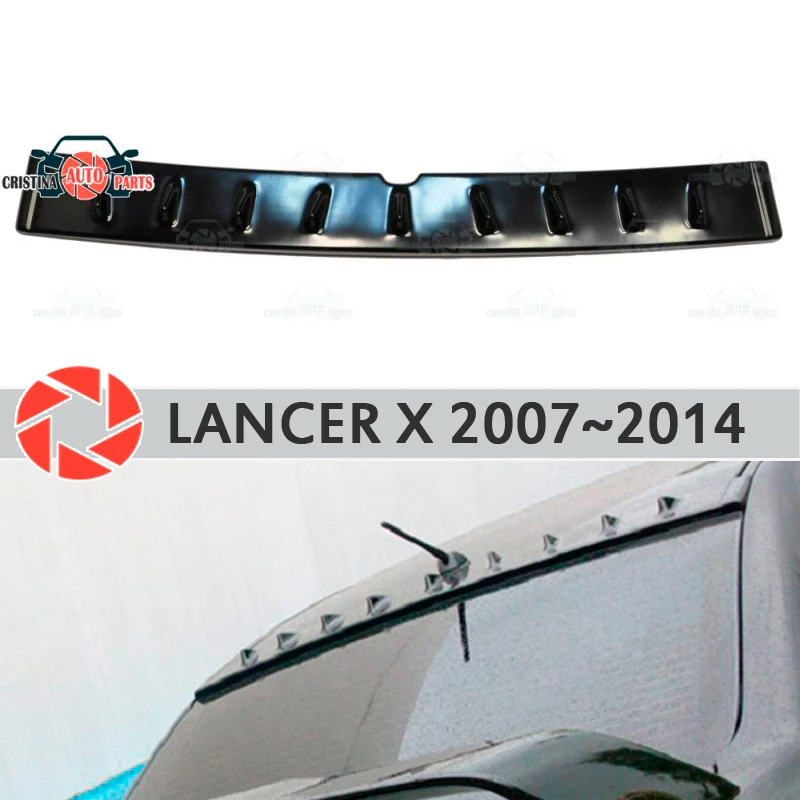 Спойлер на заднее стекло для Mitsubishi Lancer X 2007 2014 пластина навеса спойлер губ пластик