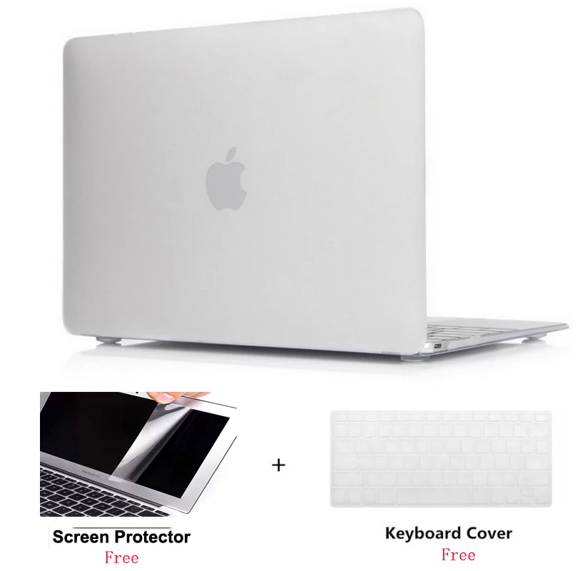 Frosted Clear Rubberized Hard Case Cover Skin Set keyboard cover For Apple Macbook Pro Air Retina 11 12 13 15&quotinch Touch Bar |