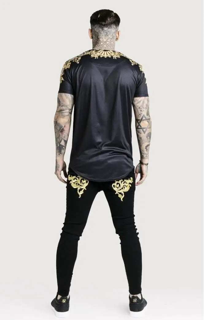 SikSilk x Dani Alves Lord футболка с изогнутым подолом-черный