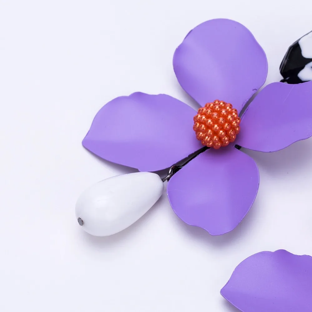 Boho Fashion Statement Earrings Big flower Dangle Drop Bijoux Jewelry Accessories For Woman Girl | Украшения и аксессуары