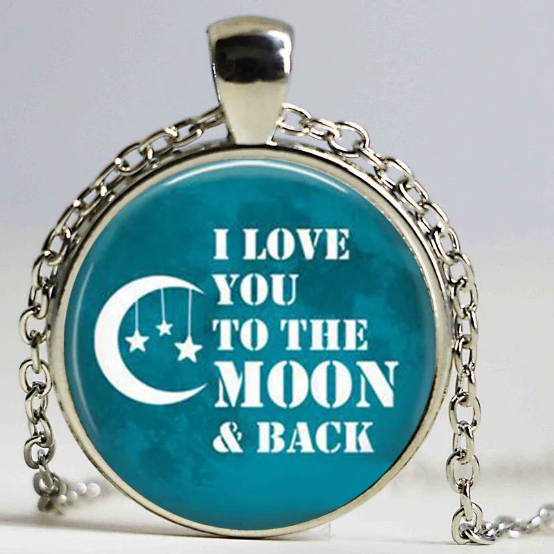 Я люблю тебя на Луну и обратно ожерелье луна кулон галактика наружные ювелирные