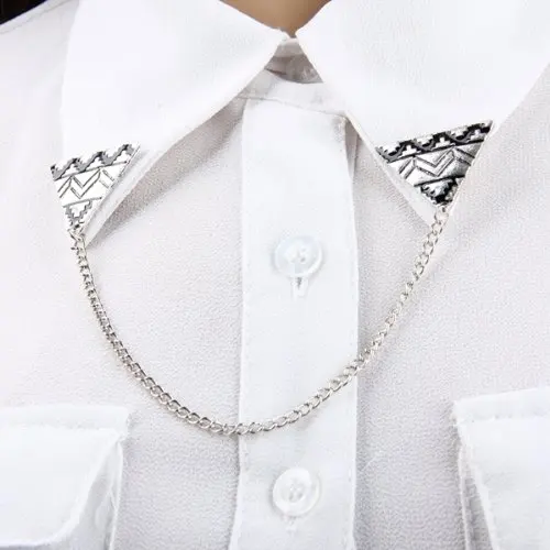 MYTL e-образный воротник рубашка зажим для блузки серебряная брошь | Аксессуары