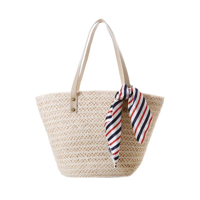 

Винтажная Дамская сумочка в богемном стиле, Популярные пляжные соломенные сумки в стиле INS, ажурная плетеная дамская сумка на плечо, большая...