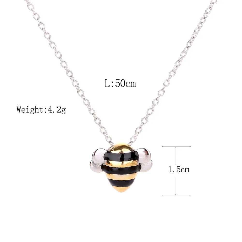 

Lureme Sterling Silver Lovely Bees Earrings and Necklace Jewelry Set for Women Girl Lovely Jewelry Gift (js000722)