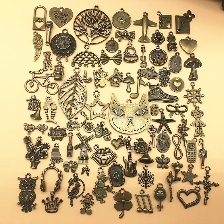 80 шт. аксессуары для одежды сделай сам подвеска ретро Ноутбук путешественника