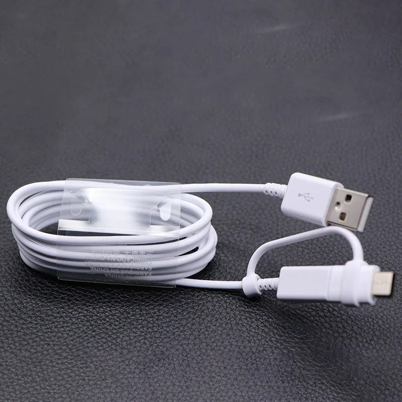 Samsung S9 plus Snelle Opladen Cabel 2 в 1 Micro Usb кабель USB Type C Оригинальное быстрое зарядное