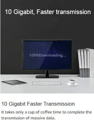 10Gtek для Intel E10G42BTDA 82599ES чип 10GbE Ethernet конвергентный сетевой адаптер X520-DA2/X520-SR2, PCI-E X8, 2 двойной SFP+ порт