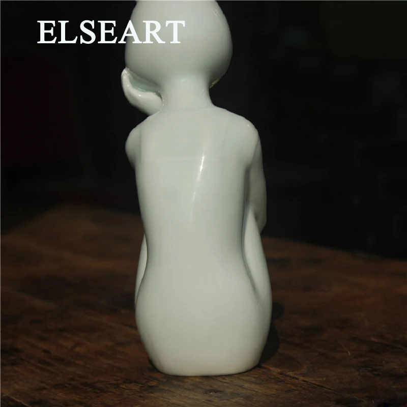 ELSEART miss rabbit thinker оригинальный дизайн китайская керамическая леди заяц мышление