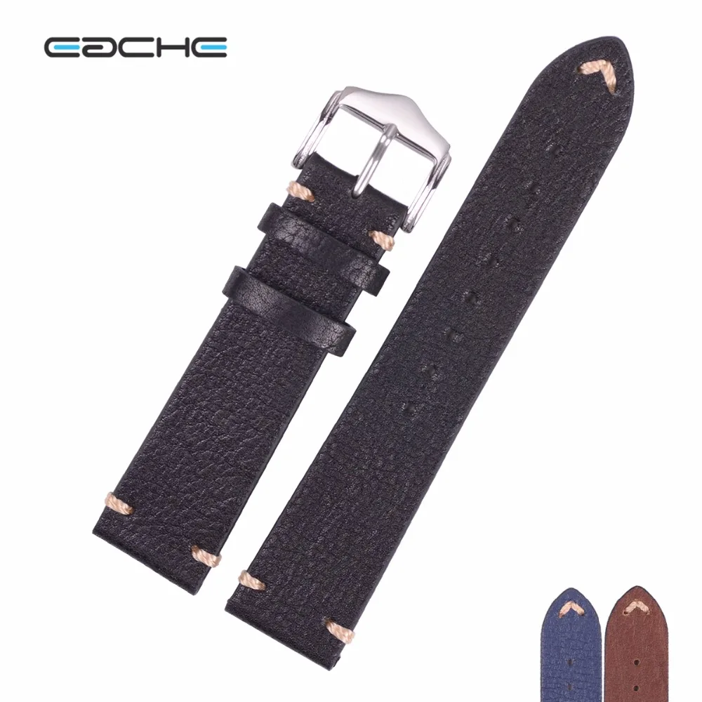 Ремешок из 100% натуральной кожи для наручных часов 20 мм 22 мм|leather watch band strap|leather