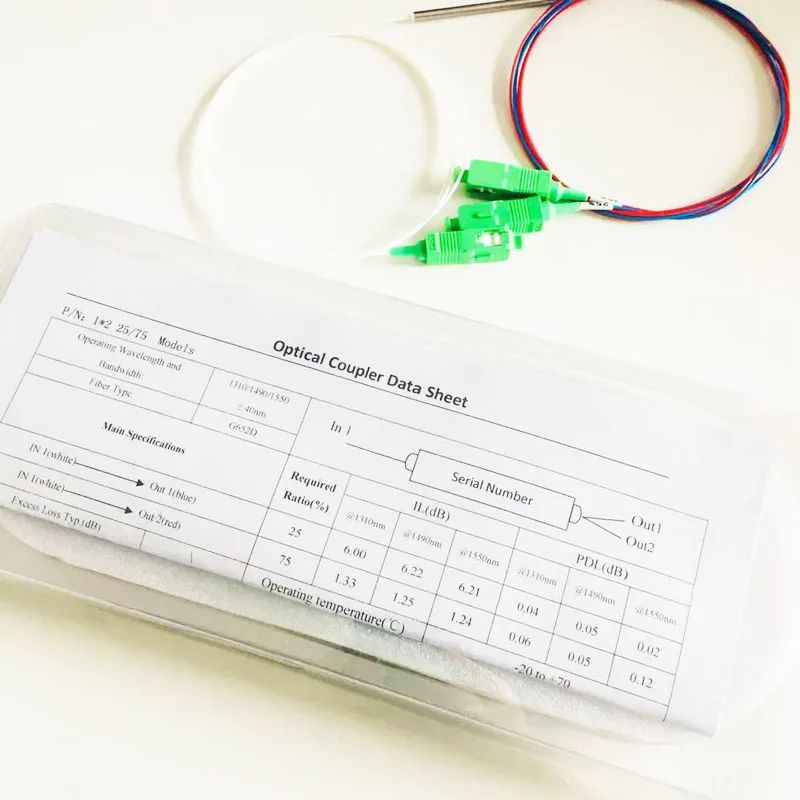 50 шт. волоконно-оптический распределитель 5/95 30/70 20/80 FTTH SC APC 1x2 PLC FBT | Мобильные