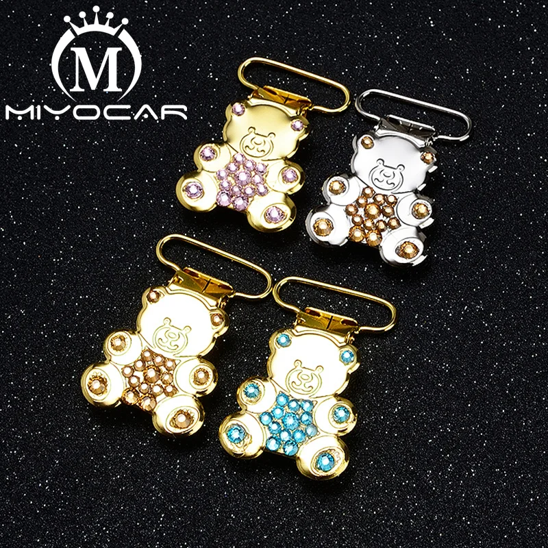 MIYOCAR 10 шт./лот уникальный предмет блестящий медвежонок золотой aliver пустышка зажим