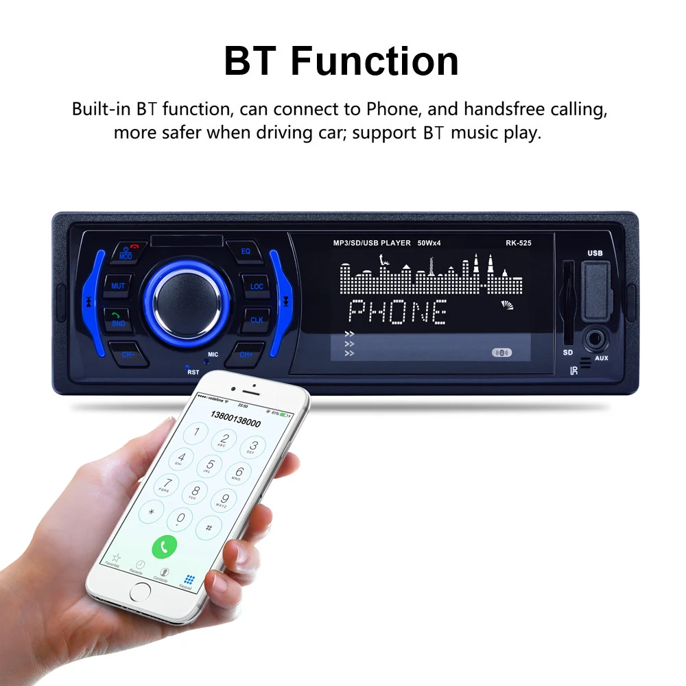 Автомобильный MP3 плеер 1 din Музыка для Авто Аудио FM радио модулятор тюнера DC12V USB