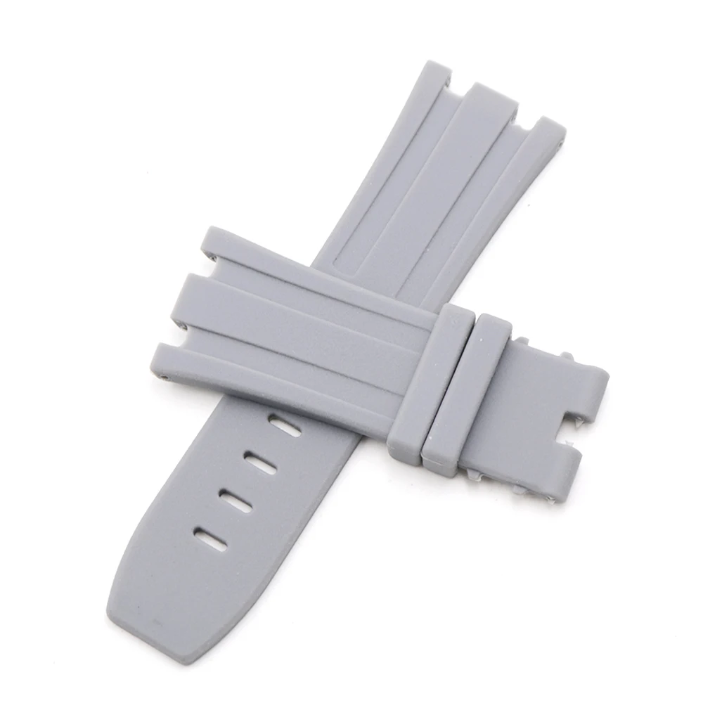 CARLYWET 28mm Wholesale Grey Waterproof Silicone Rubber Replacement Wrist Watch Band Strap Belt | Наручные часы