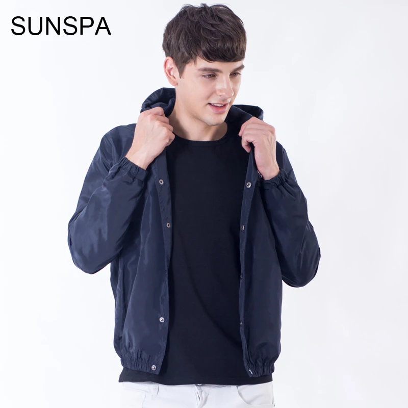 Sunspa мужчин Бомер Куртка мужская мода новый Slim Fit водонепроницаемый ветрозащитный