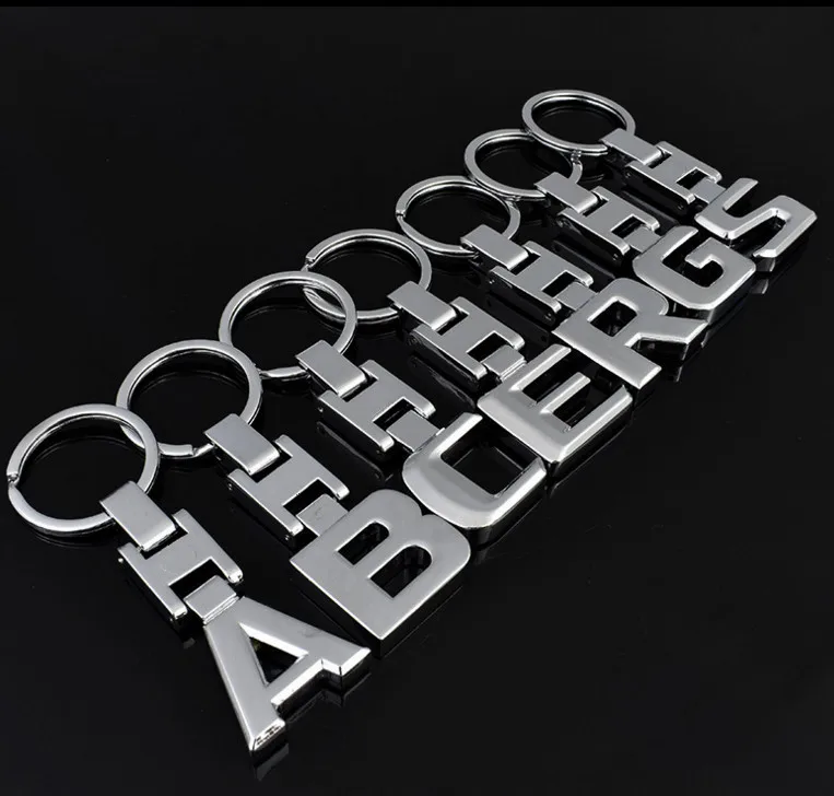 Модный персональный металлический брелок для автомобильного стайлинга с 3D