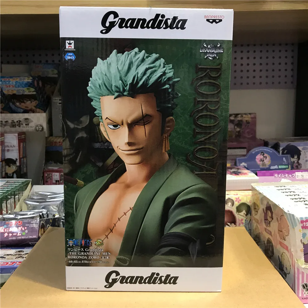 Оригинальный Banpresto one piece OP Grandista The Grandline для мужчин Roronoa Zoro фигурку ПВХ модель