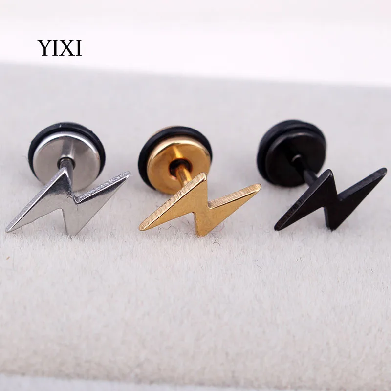 Серьги гвоздики YIXI с подсветкой мужские модные маленькие украшения из
